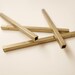 4 piece of vintage thick brass tube straight shape in square rod 3.5x3.5x60mm