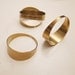 Back in stock 10 medium size cut raw brass tube cylinder hoop 32mm across with widest 13mm 1 hole on top
