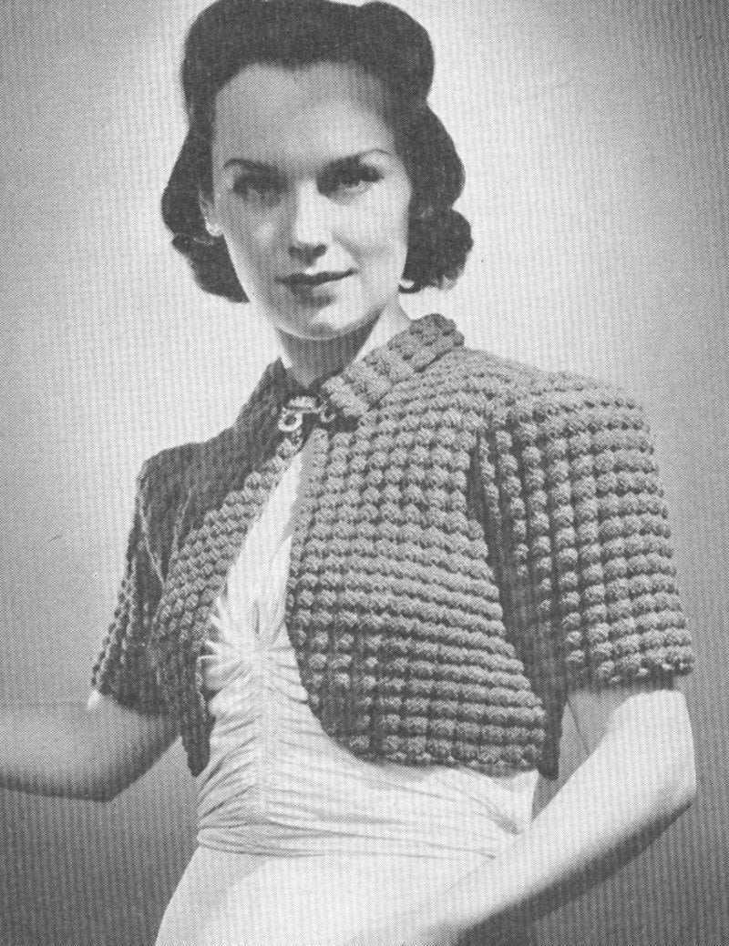 Vintage 1930s Night and Day Crochet Bolero Pattern PDF 3904