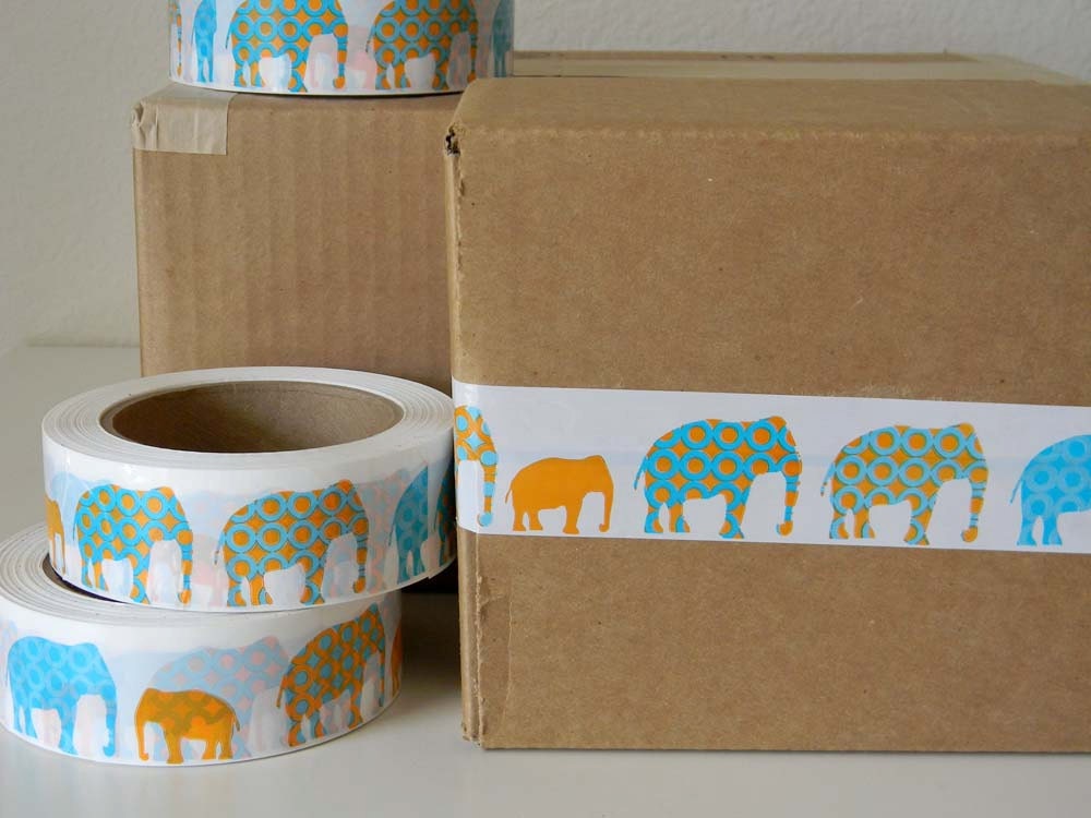 Elephants - Fancy Packing or Shipping Tape