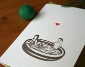 letterpress card Spring is coming