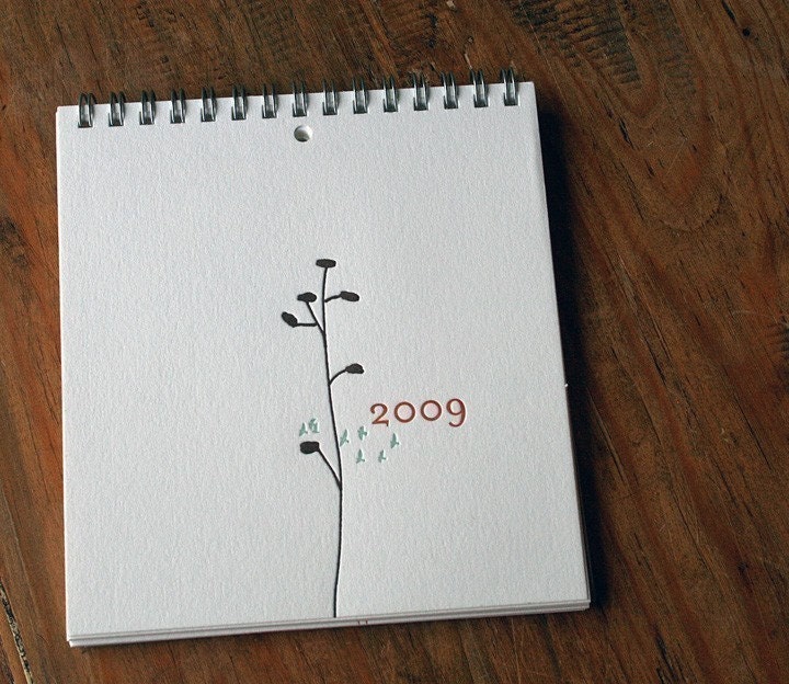 letterpress calendar
