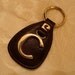 Vintage 70's Pierre Cardin Logo Leather Key Fob Ring Holder