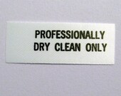 Professionally Dry Clean Printed Care Tags (Package of 1,000) Number 4