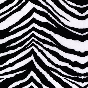 Fat Quarter- Party Animal Zebra Cotton Print by Michael Miller Fabrics CX4157-Black