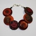Free UK Shipping with coupon code FREESHIPUK - Cherry red, brown and burnt orange button bracelet