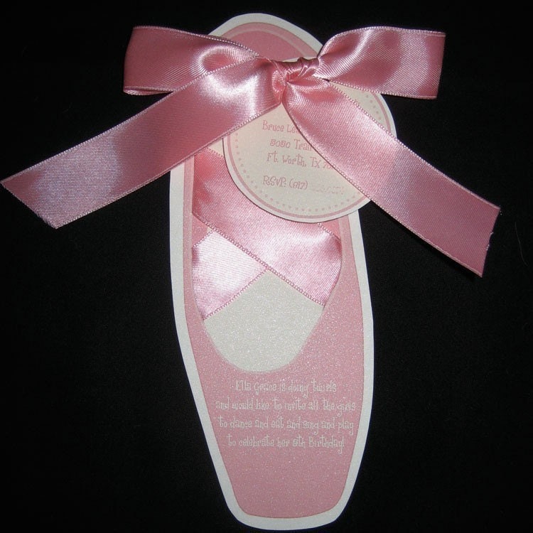 Ballet Slipper Invite (Set of 18) Listing for Jeanette