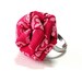 Glittery Magenta Rose Ring