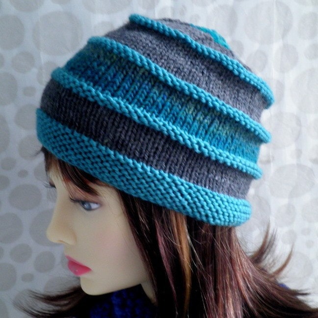 KNITTING HAT PATTERN for Pagoda Tiered Hat in Japanese Noro and Pure Wool Yarns Intermediate Level