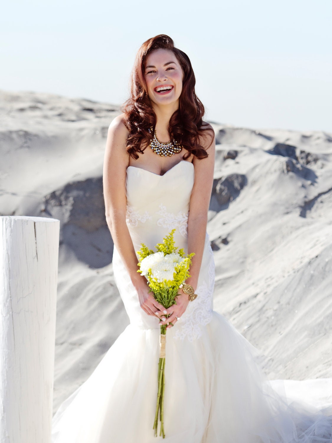 Yvette tulle and lace mermaid wedding gown