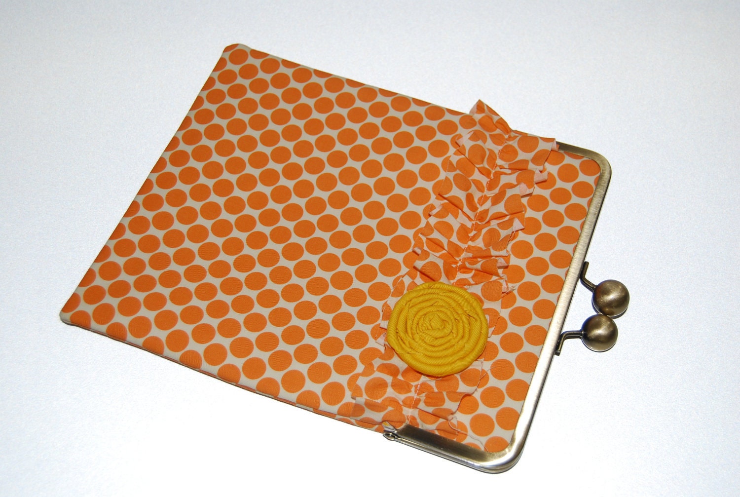 Unique iPad and Kindle Fire HD 8.9" Clutch Case "Tangerine Dots"