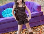Pettiromper Petti Romper - Lace Romper - Chocolate Brown - You Pick Size 12 18 2t 3t 4 5 6 - Pair with a Pettiskirt