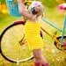 Lace Petti Romper by Dreamspun - Sunshine Yellow