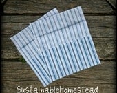 SALE - Upcycled COTTON reusable baggies - set of 4, no plastic or velcro