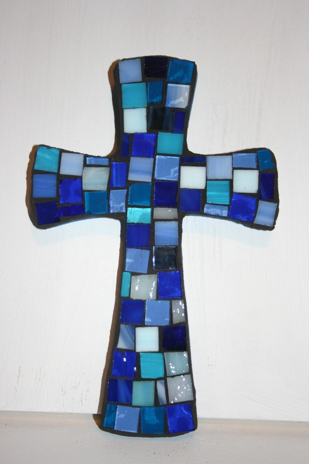 Mosaic Cross - Small Blue