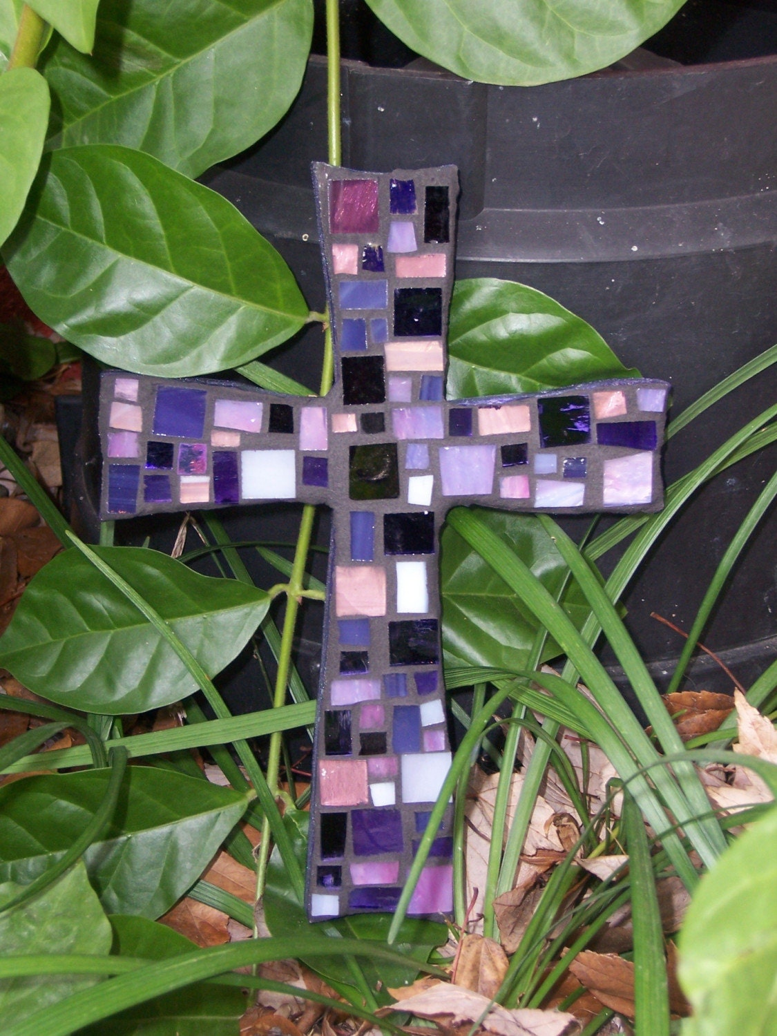 Mosaic Cross - Small Purple