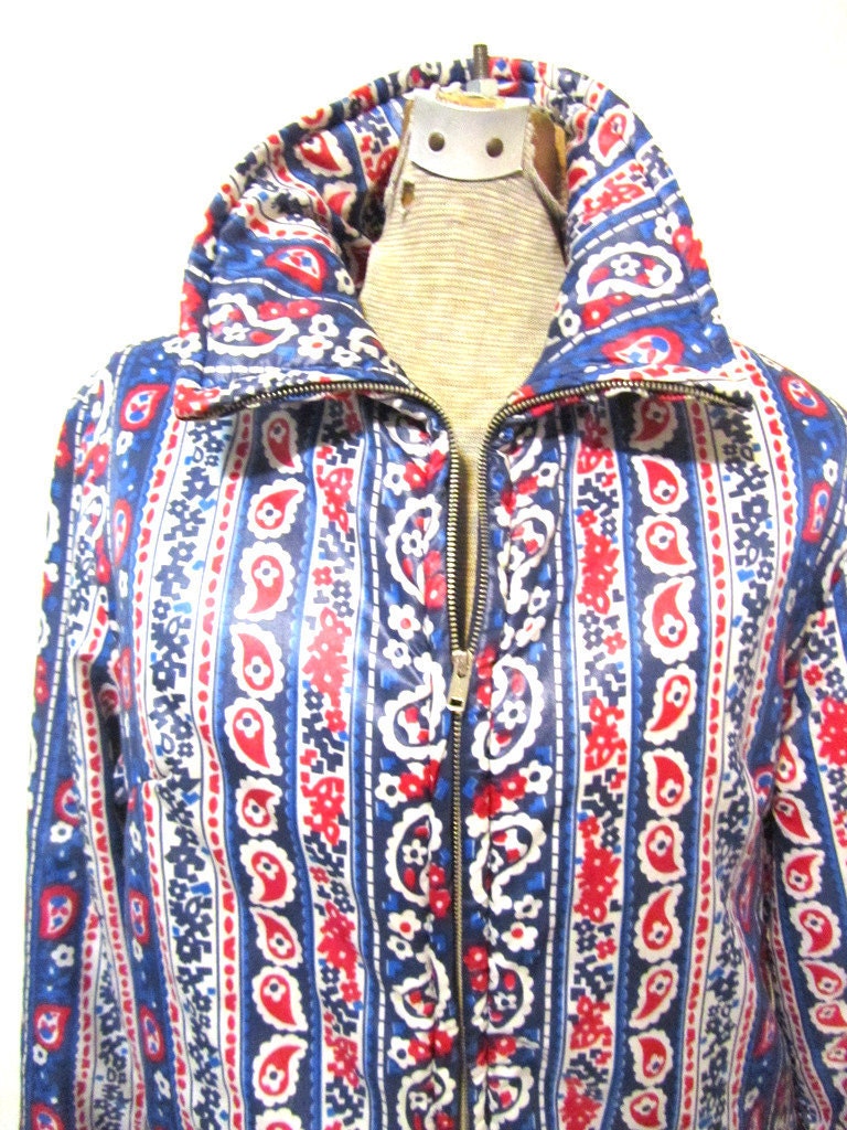 1960s White Stag Ski Jacket Fun Japanese Print