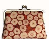 Rusty Tree Rings Clutch Purse