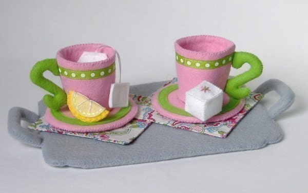 Felt Food Pattern Tea Party Set - PDF