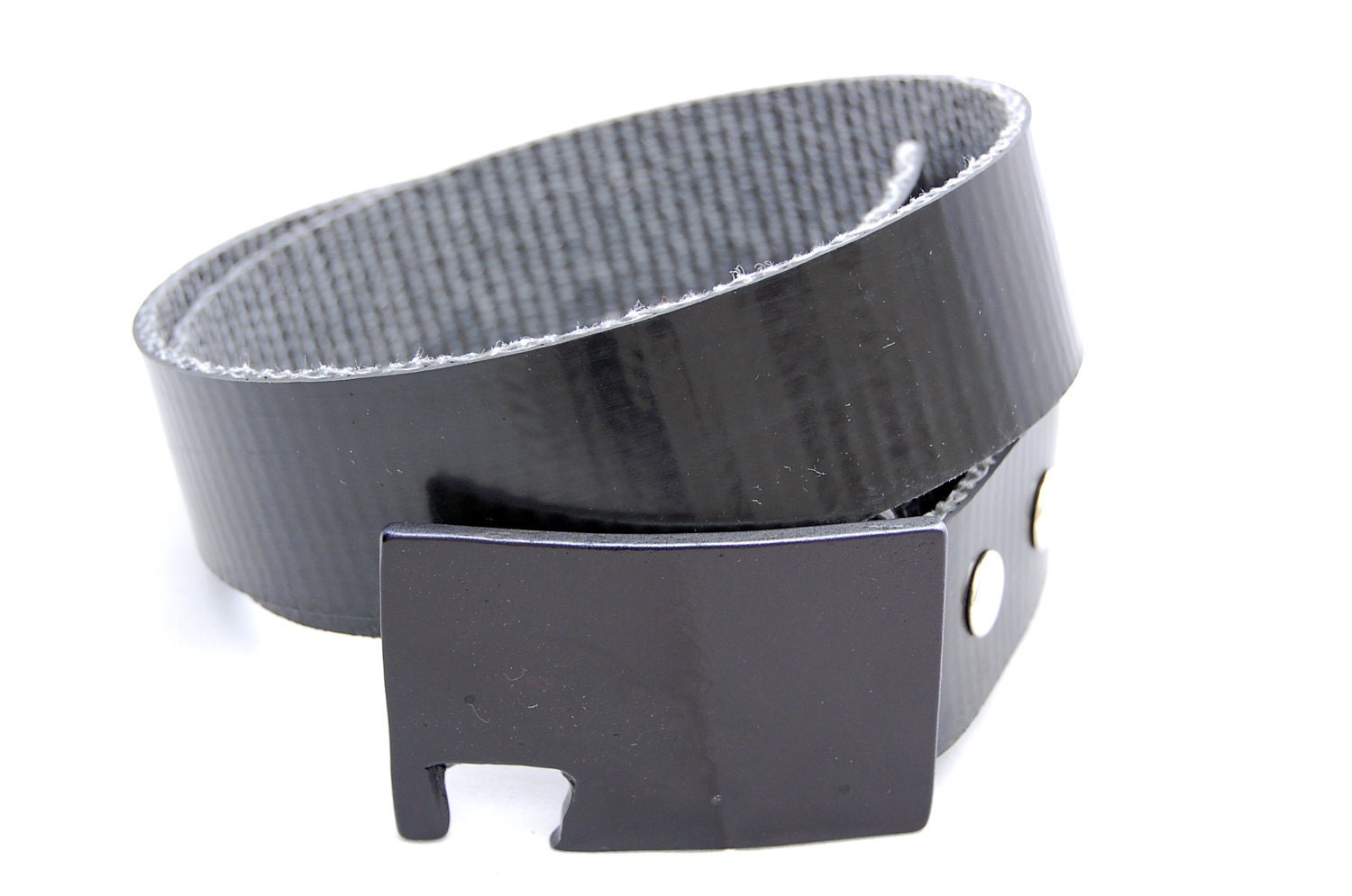 Belt Buckle Bottle Opener, Angled Style with Black Finish