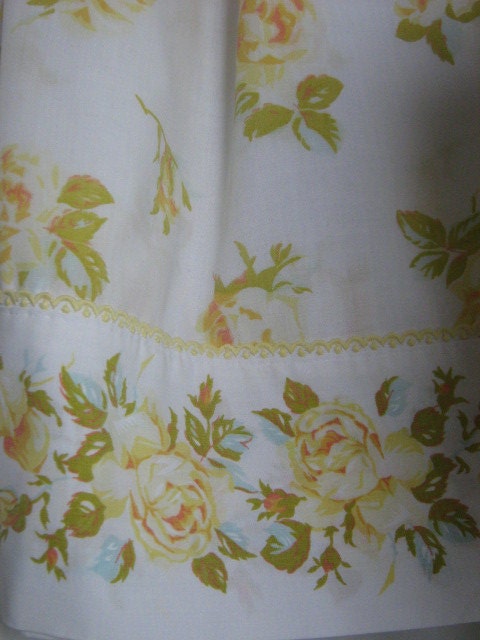 Baby toddler pillowcase dress. Custom sizing. Yellow flowers.