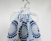 Kids Dress. Blue Dress. Polka Dot Dress. Toddler Girl Pillowcase Dresses / Top.  Size 24 Month, 2T, 3T, 4T. Eco kids