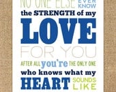 11x14 Strength of my Love Nursery Wall Art
