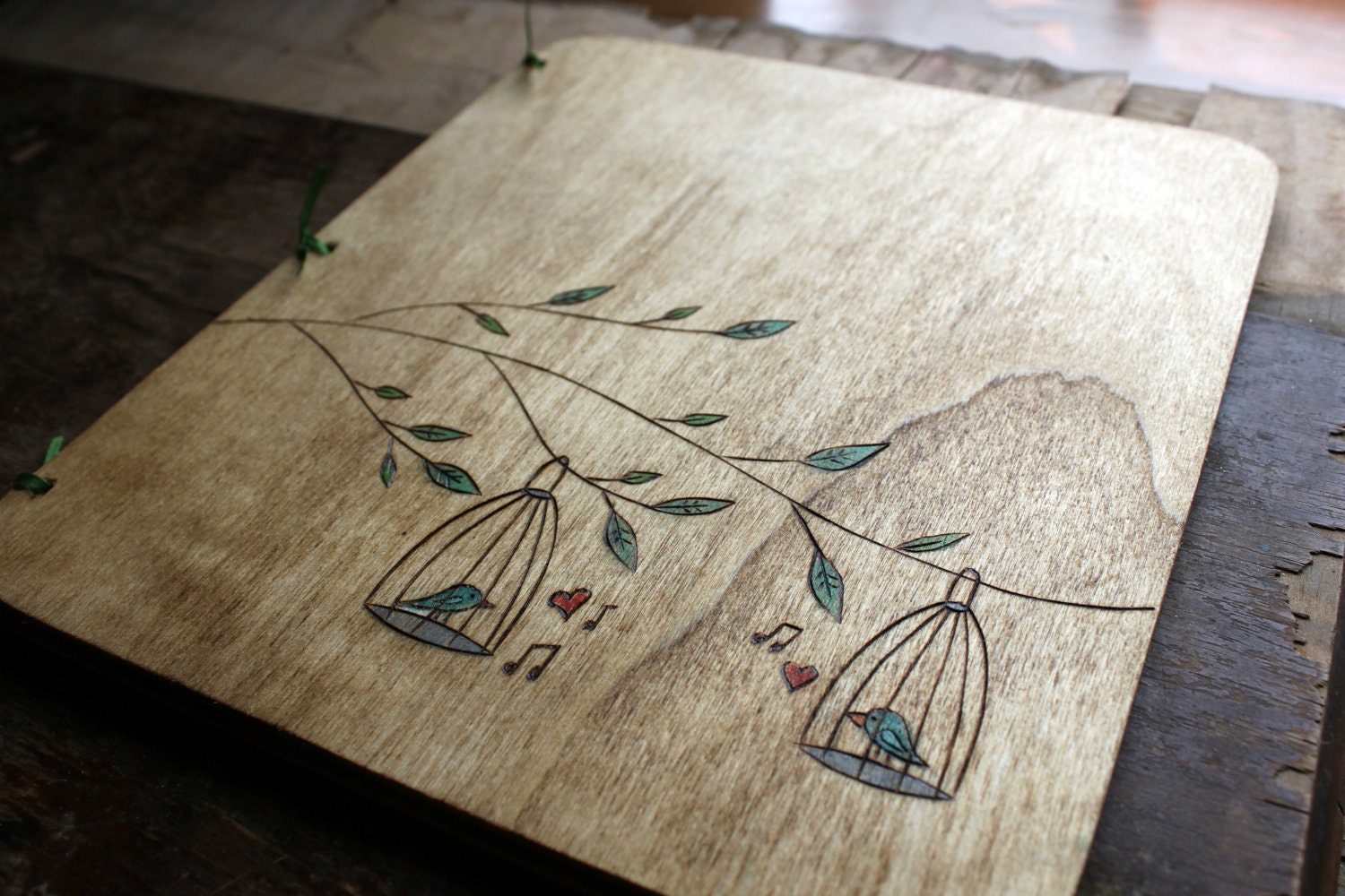 Custom Wedding Guest Book - Lovebirds