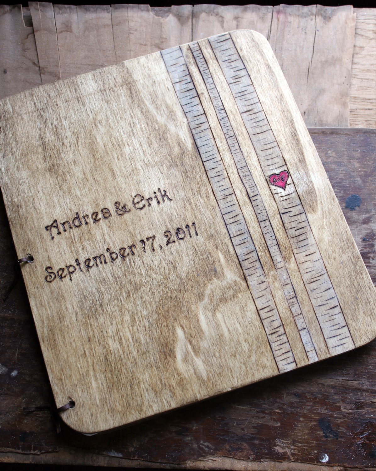 Custom Wedding Guest Book - Birch Tree Grove