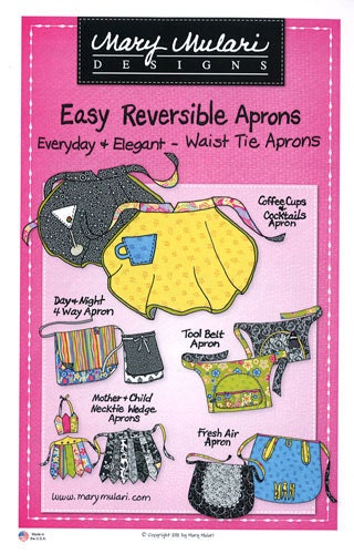 5 APRON Styles PATTERN and All Reversible Vintage Style Retro 4 Way Apron, Tool Belt Apron, Necktie and more
