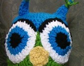 Owl Beanie with Braids