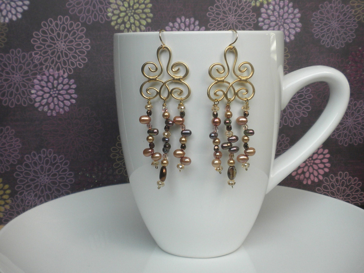High Drama Pearl and Crystal Chandelier Earrings
