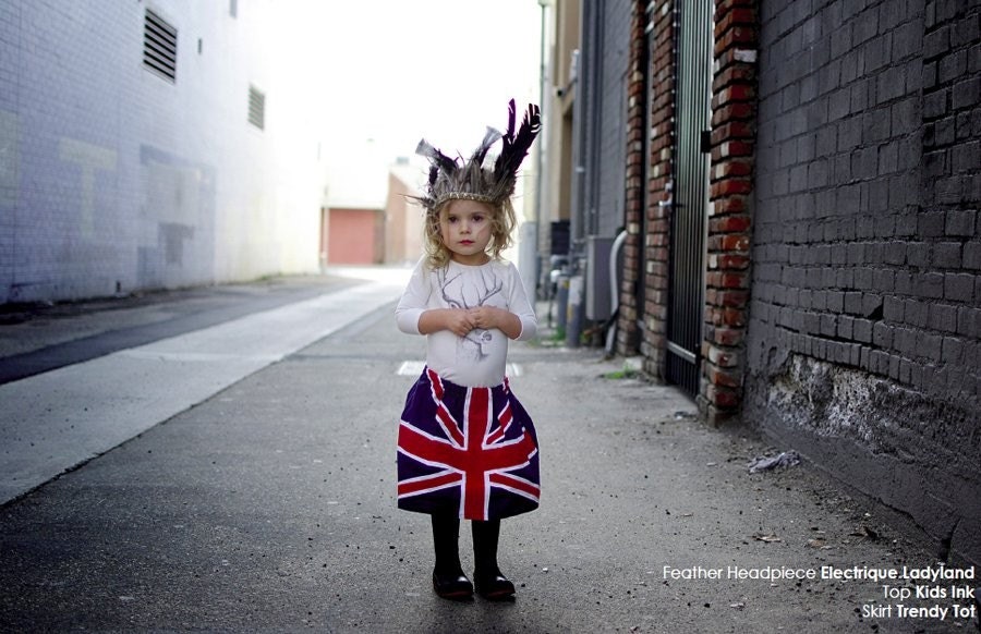Union Jack Flag Skirt - Sizes 2T, 3, 4, 5, 6, 7 - As seen in Cool Mom Picks by The Trendy Tot