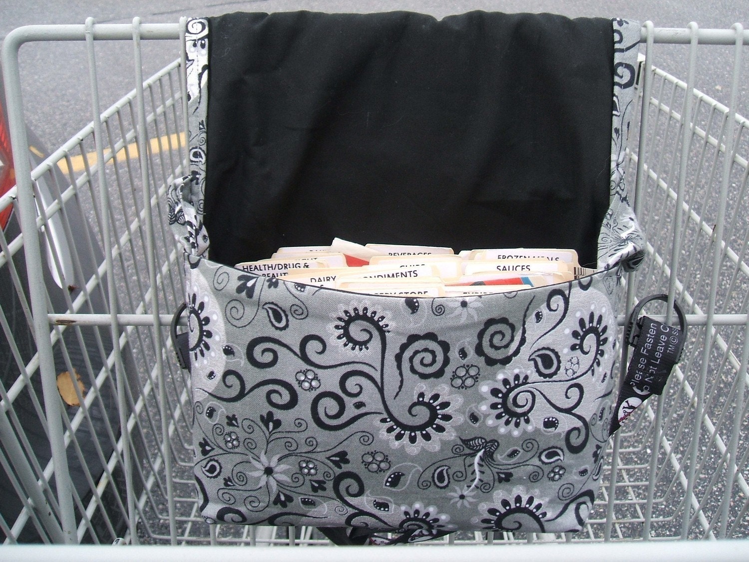 Coupon Organizer Holder Mega Large Grey Silver Magical Fabric