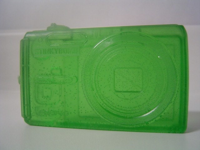 camera soap, green