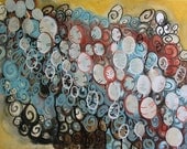 Tidal Explosion, acrylic and ink on paper, ali herrmann artwork