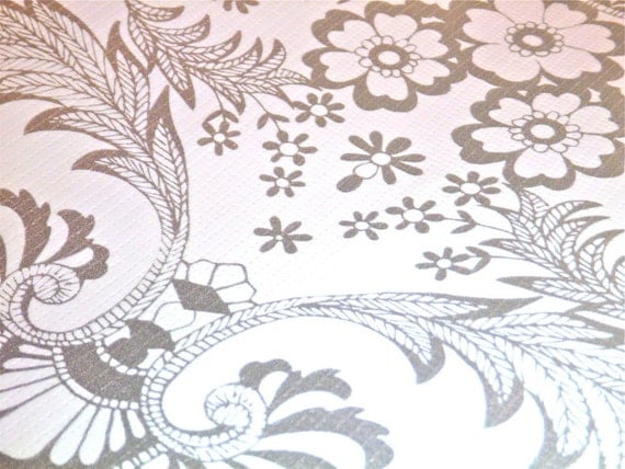 Silver Lace Oilcloth Yardage from Oilcloth Addict