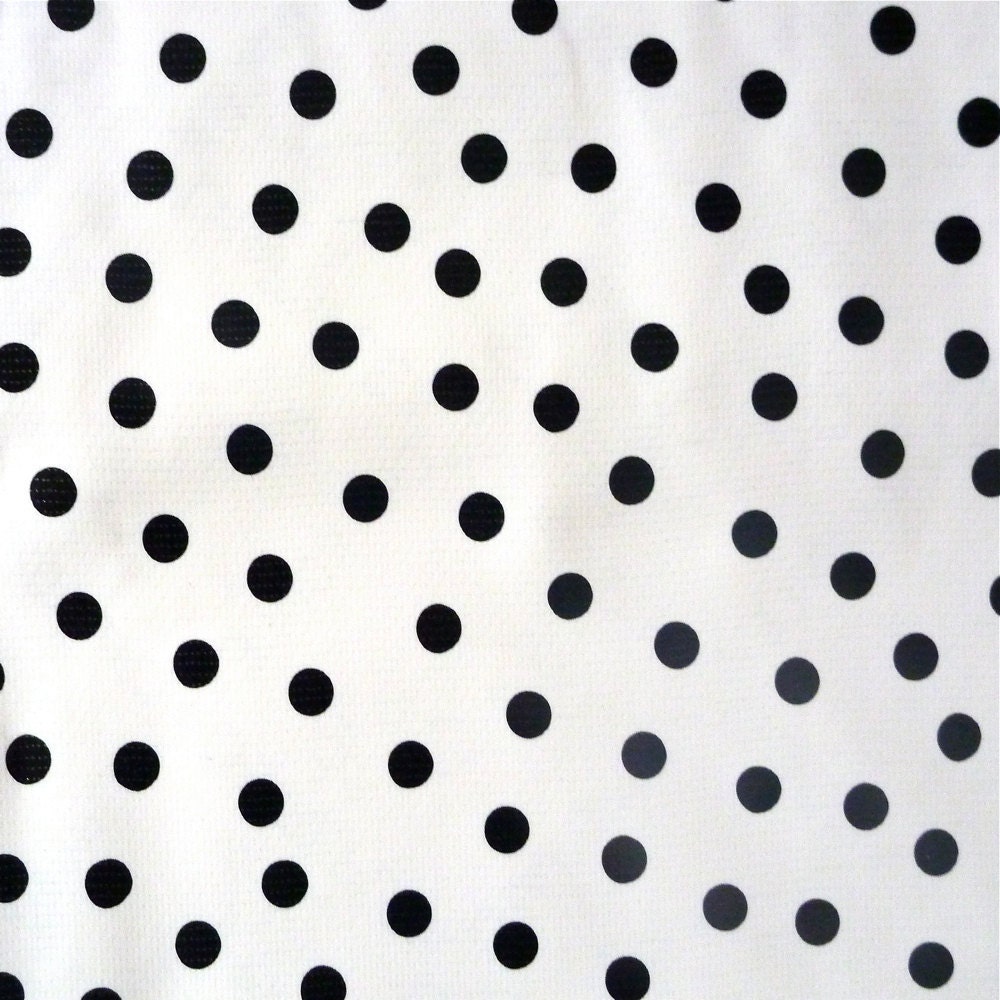 Black Polka Dot Oilcloth - Oilcloth Addict