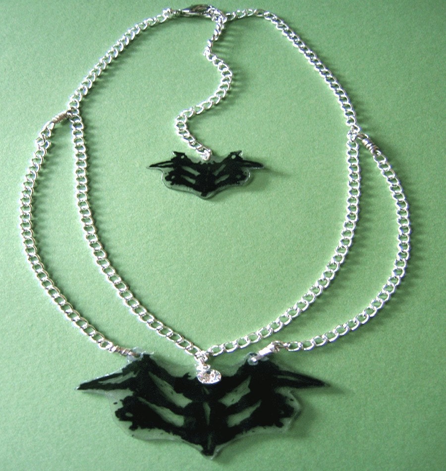 Rorschach necklace- Little ink blots for the modern woman