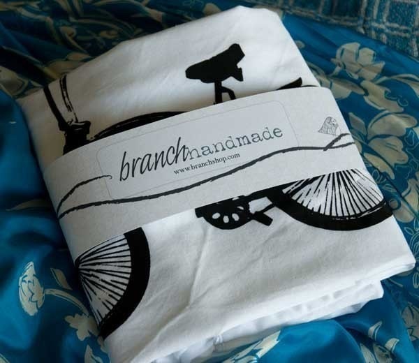 Beach Cruiser Bike Screen Printed Pillowcase Pair Standard- bicycle pillowcases- bike pillow- bike- pillow