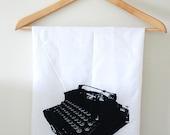 Typewriter Bar Towels Set of Two- dish towels- flour sack towels- dish cloth- tea towels-