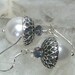 Wedding Acorn Earrings Sterling Silver Hooks Bridal White Swarovski Pearl, Crystal Color Choice Spring Mothers Day Gift