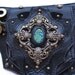 Lotusesque Leather Stone Belt Bag in Black leather