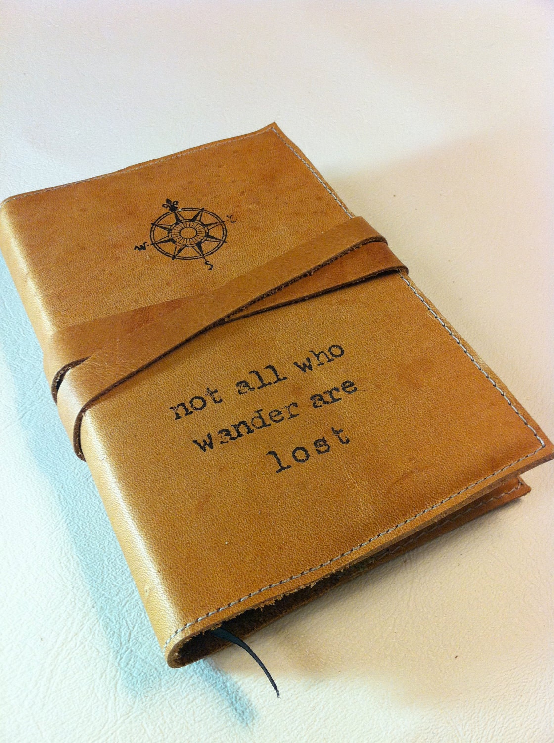 leather journal handprinted custom for you comp/not all