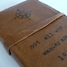 leather journal handprinted custom for you