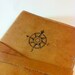 leather journal handprinted custom for you comp/not all