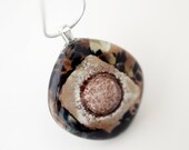 Fused Glass Pendant Necklace DREAM, Fused Glass Jewelry,Fused glass Pendant, Glass Necklace, Snake Chain