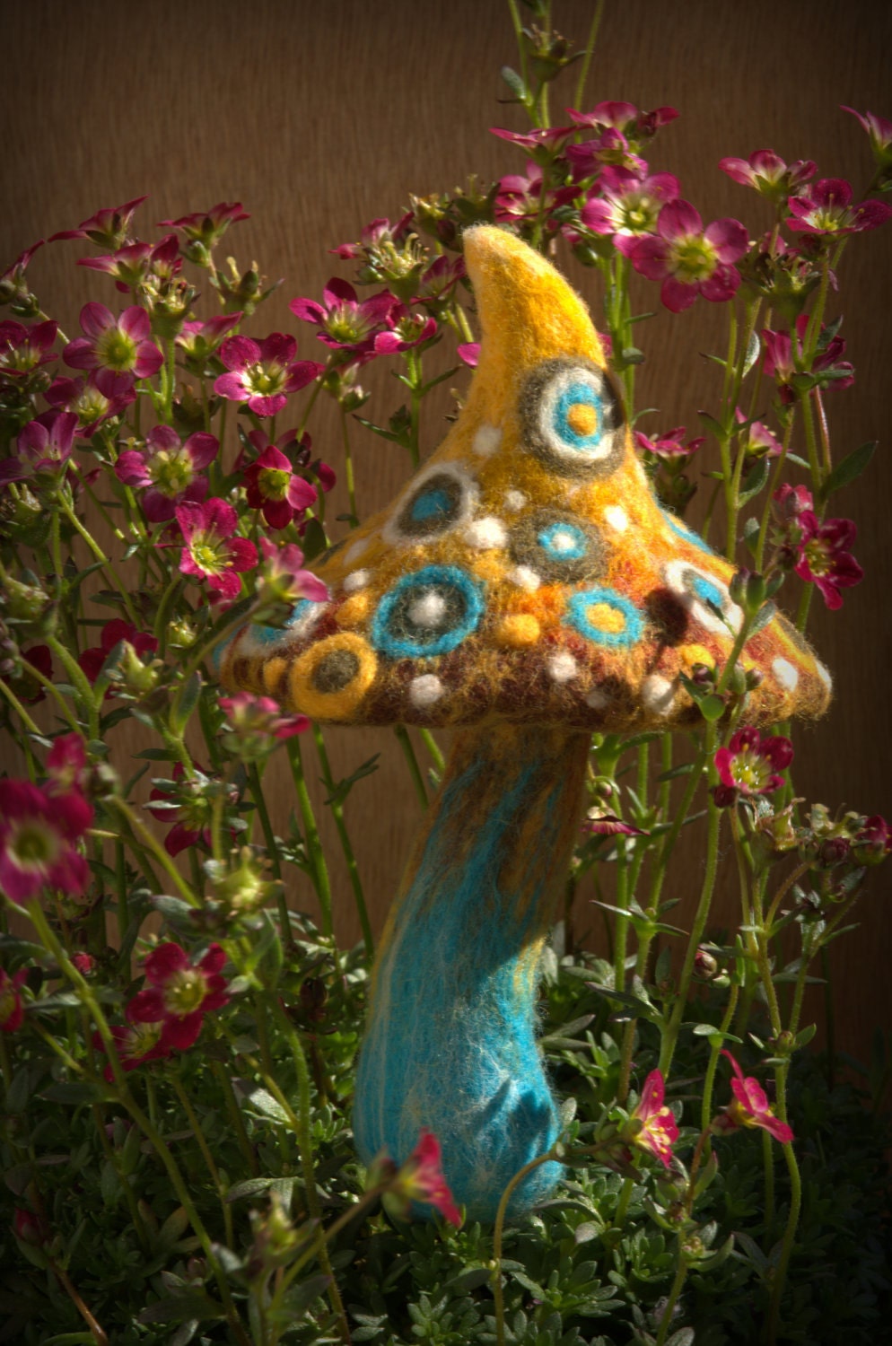 A happy felted mushroom Made to order