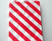 Favor Bags, Striped, Red and White, Little Bitty, 2 3/4 by 4 inches, Stripes, Set of 25 Il_170x135