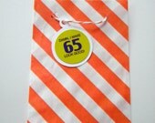 Party Favor Bags, Striped, Orange and White, Little Bitty, Set of 25, 2 3/4 by 4 inches, Stripes Il_170x135